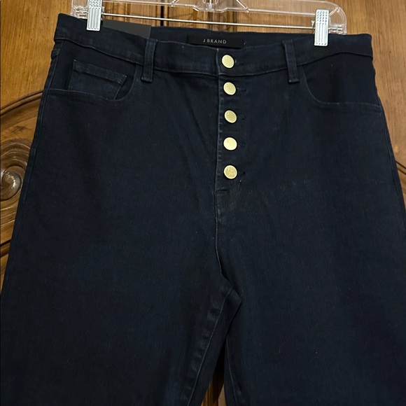 NEW J Brand Lillie High Rise Crop Dark Blue Skinny Stretch Button Fly Jeans 32 - Picture 10 of 16